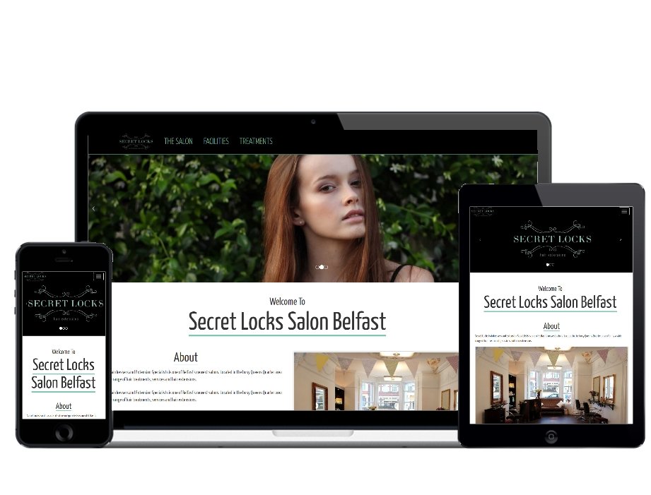 Secret Locks Salon Website Screenshot