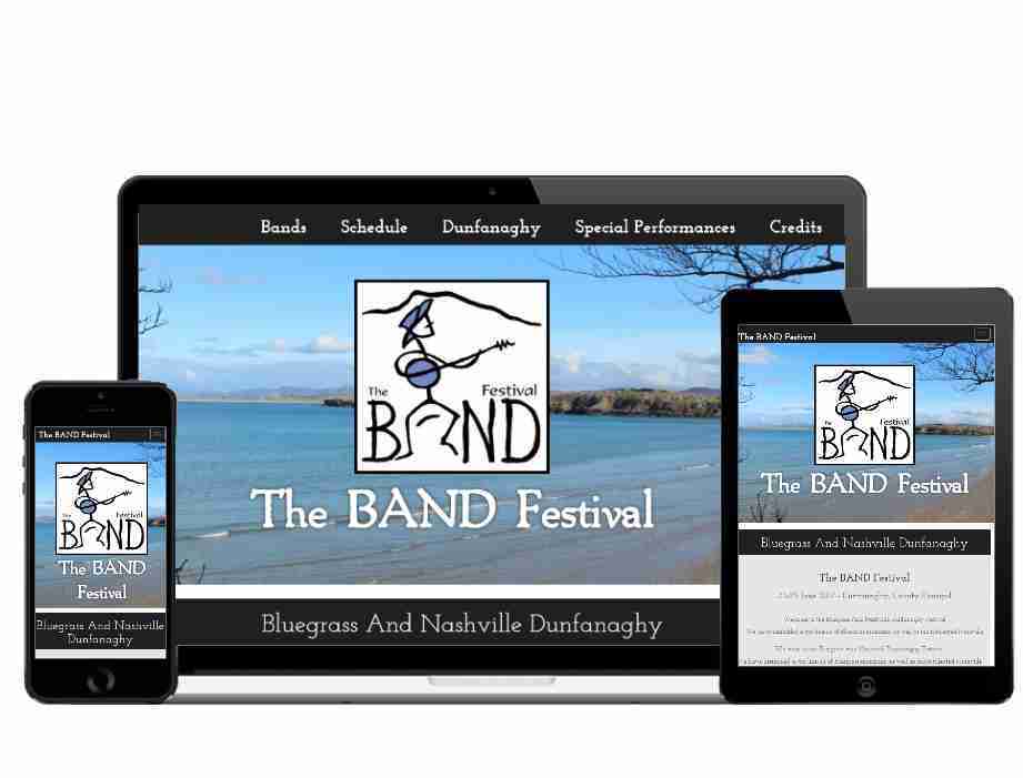 The BAND Festival Website Screenshot